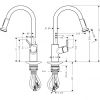 hansgrohe Talis S2 220 Variarc Kitchen Mixer with Pull-out Spray - 14877000