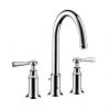 AXOR Montreux 3 Hole Basin Mixer Tap 180 with Pop-up Waste and Lever Handles