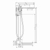 AXOR Massaud Floor Standing Bath Mixer Tap with Shower Handset - 18450000