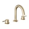 Crosswater MPRO Brushed Brass 3 Hole Basin Tap - PRO135DNF