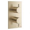 Crosswater MPRO Brushed Brass 2 Outlet Bath and Shower Valve - PRO1500RF+