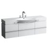 Laufen Palace Vanity Unit with Curved Basin and Towel Rail - 4013010754751