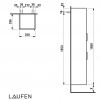 Laufen Base Tall Cabinet with Two Doors and Drawer - 4027111102601