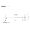 Victoria and Albert Tubo 41 Wall Mounted Fixed Shower Head and Arm