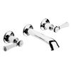 Victoria and Albert Staffordshire 3 Hole Wall Mounted Basin Mixer Tap Set
