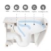 RAK Morning Comfort Height Close Coupled Rimless Open Back Toilet Suite - MORPACK018