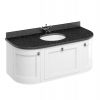 Burlington 1340mm Curved Wall Hung Vanity with Worktop