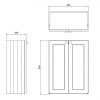 Burlington Fitted Furniture 60cm 2 Door Bathroom Cupboard