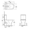 RAK Compact Close Coupled Open Back Toilet Suite - COMPAK010