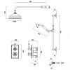 Tavistock Varsity Thermostatic Concealed Shower Mixer with Overhead Drencher and Shower Handset - SVA1615