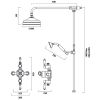 Tavistock Varsity Exposed Thermostatic Shower Mixer with Overhead Drencher and Shower Handset - SVA1712