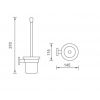 Saneux Pascale Toilet Brush and Holder - PA310