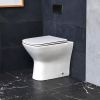 Britton Shoreditch Square Rimless Back to Wall Toilet with Soft Close Seat - SHR050