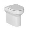 Britton Shoreditch Round Rimless Back to Wall Toilet with Soft Close Seat - SHR046