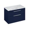 Britton Shoreditch Wall Hung 2 Drawer Vanity Unit with Worktop