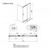 Crosswater Design 8 Matt Black Soft Close Sliding Shower Door - PRSBC1200
