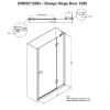 Crosswater Design 8 Matt Black Hinged Shower Door with Inline Panel