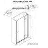 Crosswater Design 8 Hinged Shower Door with Inline Panel