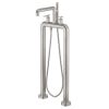 Crosswater Union Brushed Nickel Standing Lever Handle Bath Shower Mixer Tap - UB422DL_LV+