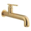 Crosswater Union Brushed Brass Wall Basin Tap with Lever Handle - UB111WNU