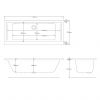 UK Bathrooms Essentials Sunflower 1700mm Double Ended Bath - UKBESB00020