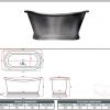BC Designs Tin Boat Double Ended Freestanding Bath