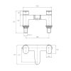 Abacus Ki Matt Black Deck mounted Bath Filler - TBTS-055-2130