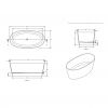 BC Designs Sorpressa Freestanding Slipper Cian Bath