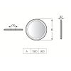 Roca Iridia Round Mirror with Perimetral LED Lighting and Demister