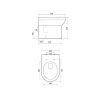 UK Bathrooms Essentials Bellman Back to Wall Toilet Suite - UKBESA0025