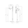 UK Bathrooms Essentials Stansfield Floorstanding Bath Mixer Tap with Shower Handset - UKBEST00117