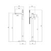 UK Bathrooms Essentials Kirkby Floorstanding Bath Mixer Tap with Shower Handset - UKBESA0026
