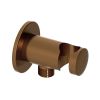 Abacus Emotion Brushed Bronze Round Wall Outlet and Holder - TBTS-418-5802