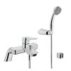 VitrA Solid S Chrome Bath Shower Mixer Tap with Shower kit - 42498