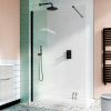Crosswater Design 8 Matt Black Walk-in Shower Panel