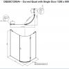Crosswater Design 8 Offset Single Door Quadrant Shower Enclosure