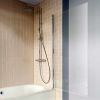 Crosswater Clear 6 Single Panel Hinged Bath Screen - CABSSC0800