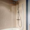 Crosswater Clear 6 Single Panel Hinged Bath Screen - CABSSC0800