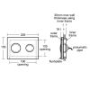 Ideal Standard Conceala 2 Universal Dual Flush Pneumatic Cistern and Chrome Flush Plate - S362467