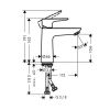 hansgrohe Talis E Single Lever Basin Mixer Tap 110 in Matt White - 71710700