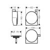 hansgrohe Exafill S Finish set Bath Filler, waste and overflow set in Matt White - 58117700
