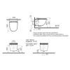 Vitra Aquacare Sento Rimless Wall Hung Bidet Toilet with Integrated Thermostatic Stop Valve - 77480036205