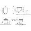 Vitra Aquacare Integra Rimless Wall Hung Bidet toilet with wall mounted manual stop valve - 70410036200