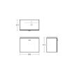 Ideal Standard Concept Space Wall Mounted 700mm Basin Unit with 1 Drawer -Left hand Storage - E1341