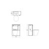 Ideal Standard Concept Space 600mm WC Unit with storage cupboard- Right Hand 