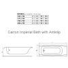 Carron Imperial Single Ended Bath with Antislip - 23.5191
