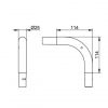Keuco Plan Care Shower Curtain Rail Tube Angle Piece 90 Degrees - 14924010000