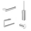 Crosswater MPRO Chrome 4 Piece Bathroom Accessory Pack - PROPACKCHROME4
