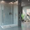 Crosswater Optix 10 Brushed Stainless Steel Single Sliding Shower Door