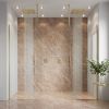 Crosswater Gallery 10 Brushed Brass Recess Double Panel Walk In Enclosure